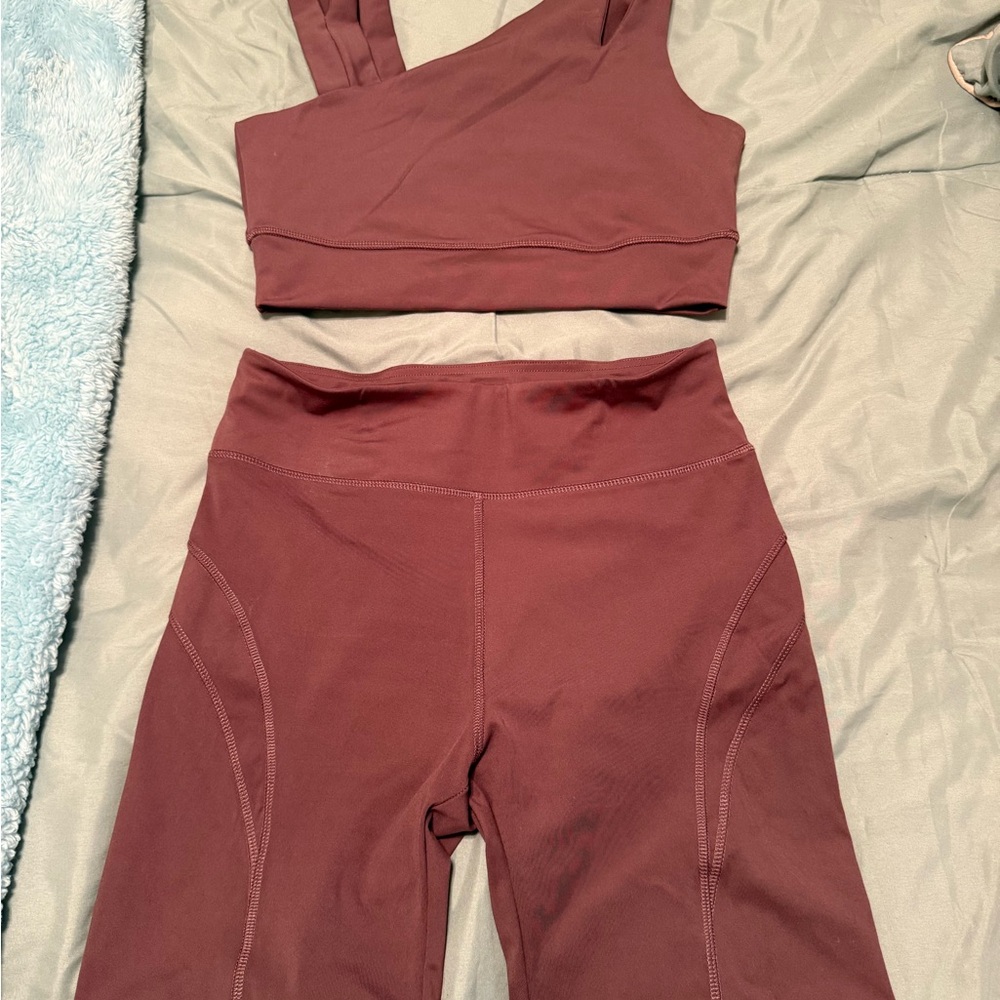 Women's Brown Two-Piece Set La kottee gym workout